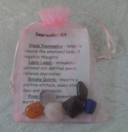 Crystal Healing Tumble Stone Kit - Depression