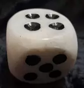 Large White Marble Dice - 5cm (2 inches)