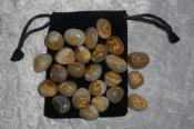 25 Piece Futhark Banded Carnelian Gemstone Rune Set