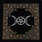 Velvet Pentacle and Moon Altar Cloth