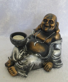 Laughing Buddha Tea Light Candle Holder