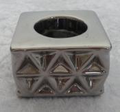 Square Silver Tea Light Holder