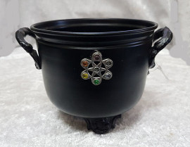 Chakra Black Metal Cauldron