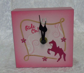 Cowgirl Desk Clock - Trail of the Painted Ponies 