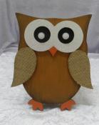 Wooden Owl with Light up Eyes - 22cm