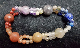 Chakra Double Stranded Gemstone Bracelet