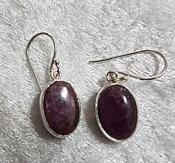 925 Sterling Silver Natural Ruby Earrings