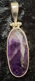 925 Sterling Silver Amethyst Pendant