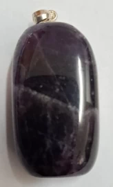 Amethyst Pendant with a Sterling Silver Bail