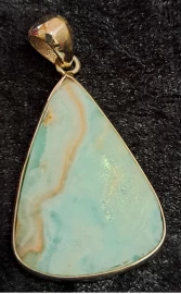 925 Sterling Silver Caribbean Calcite Pendant