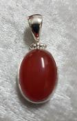 925 Sterling Silver Carnelian Pendant