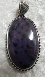 925 Sterling Silver Charoite Pendant