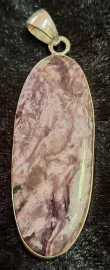 925 Sterling Silver Charoite Pendant 