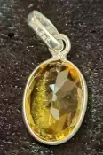 925 Sterling Silver Citrine Pendant 