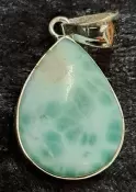 925 Sterling Silver Larimar Pendant
