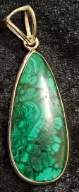 925 Sterling Silver Malachite Pendant