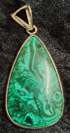 925 Sterling Silver Malachite Pendant