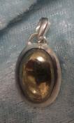 925 Sterling Silver Pyrite Pendant