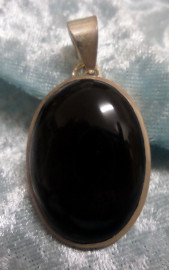 925 Sterling Silver Black Onyx Pendant