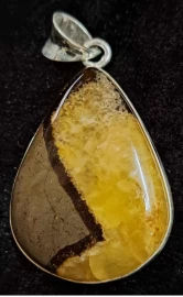 925 Sterling Silver Septarian Pendant