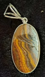 925 Sterling Silver Tiger's Eye Pendant
