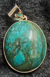 925 Sterling Silver Turquoise Pendant 