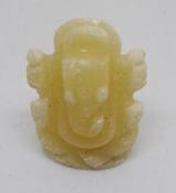 Small Hand Carved Yellow Aventurine Ganesh (Elephant God) - 2.5cm (1 inch)